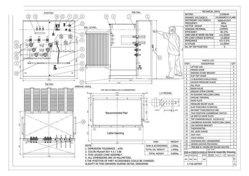 2500 kVA padmounted transformers drawing 2500 kVA padmounted transformers drawing
